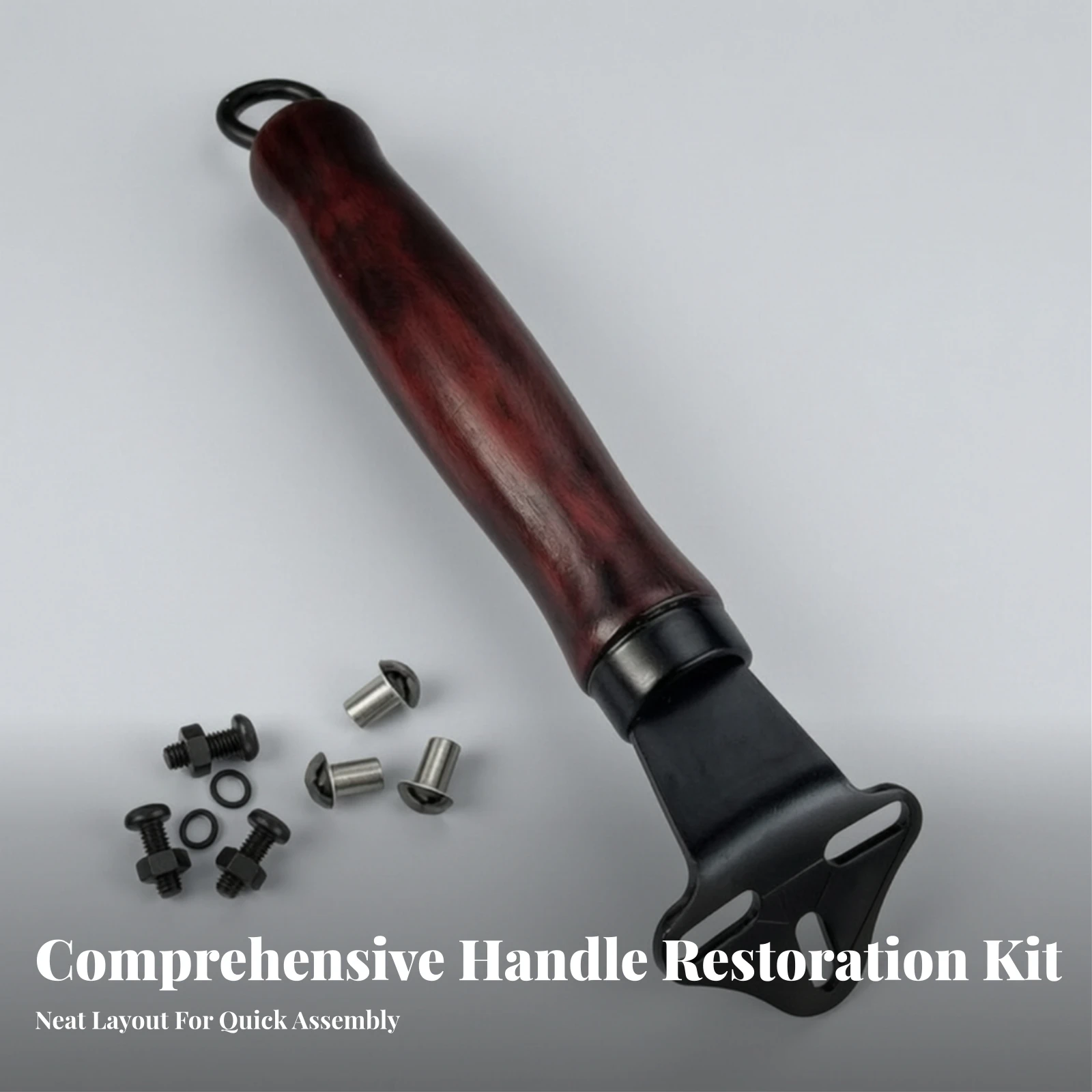 Wok Handle Heat-Resistant Replacement Wok Handle Hardware Lightweight Detachable for Home Cooks, Cookware Repair, Kitchen