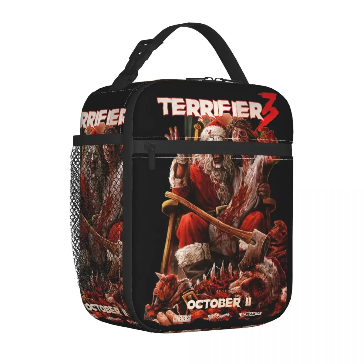 Terrifier 3 Insulated Lunch Bag Horror Movie Clown Lunch Container Cooler Bag Tote Lunch Box Work Picnic Bento Pouch