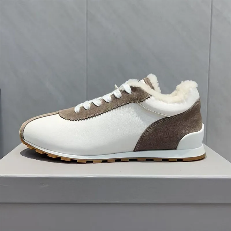 

Классические шерстяные теплые кроссовки для женщин с круглым носком на шнуровке на плоской подошве, уличные кроссовки для бега, женская зимняя удобная повседневная обувь для женщин