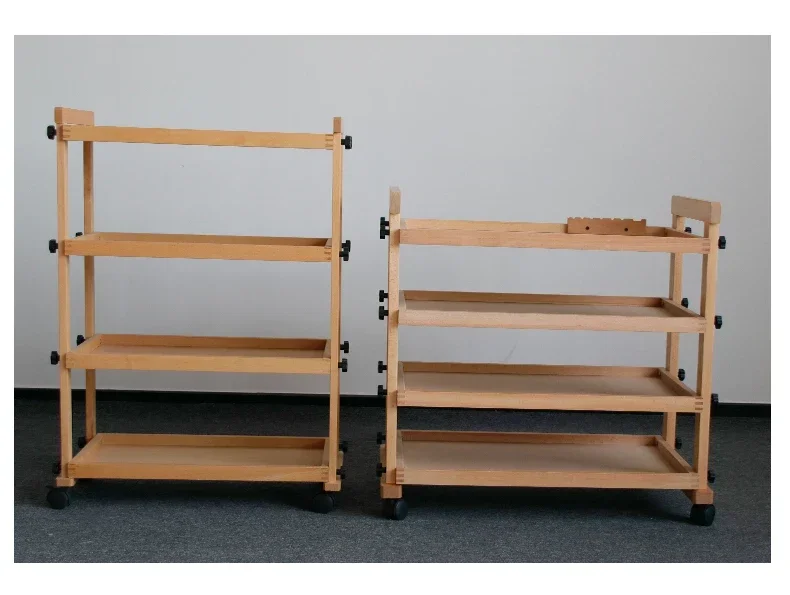 Three layers and four layers for art students, oil painting cart, painting cabinet, multi-functional art paint tool trolley