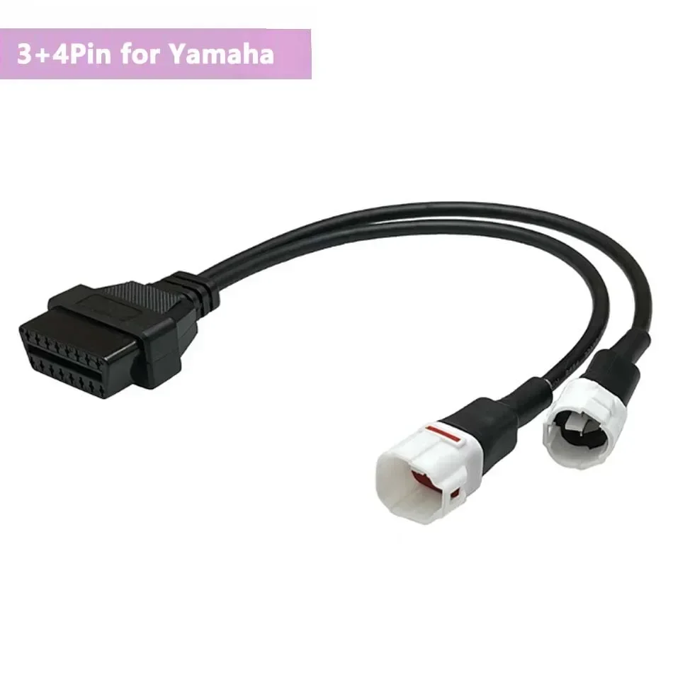 Motorbike 3PIN+4PIN OBD Adapter for Yamaha 3Pin 4pin To OBD2 Fault Code Scanner Motorcycle Diagnostic Cable for X-MAX N MT-125