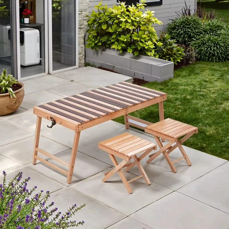 Leaf Bamboo Forest Portable Beech Wood Outdoor Camping Furniture