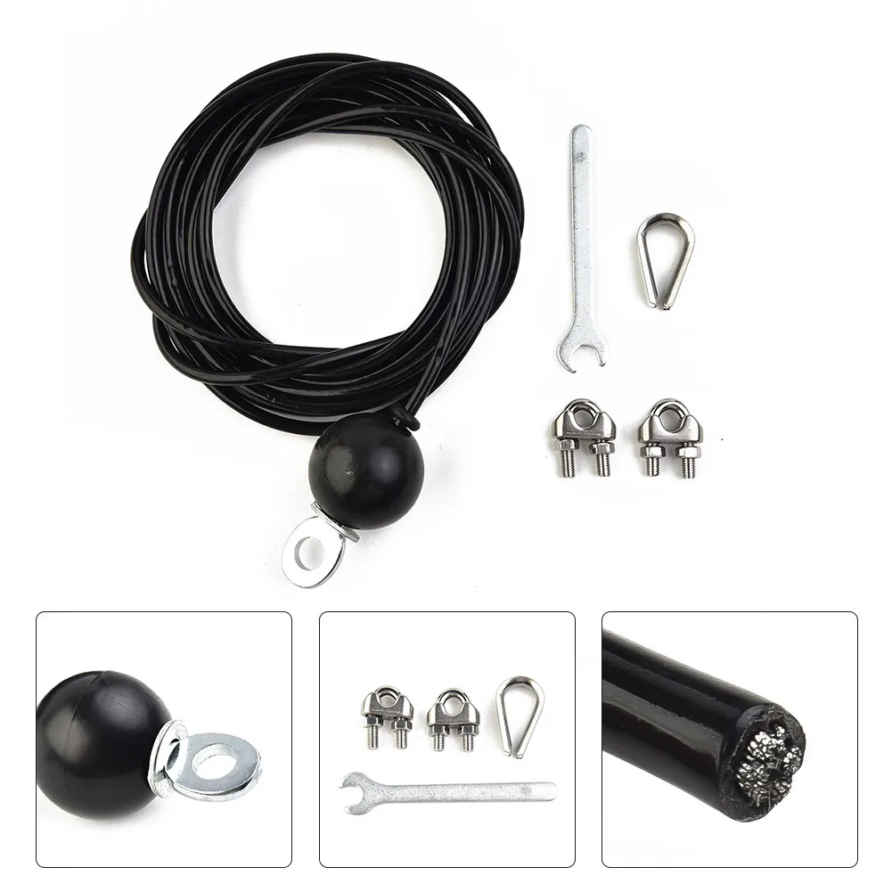 

High Quality Practical Gym Steel Wire Rope DIY Cable DIY Cable Black Coated Multi Gym Cable Cross 100kg 1PCS/set