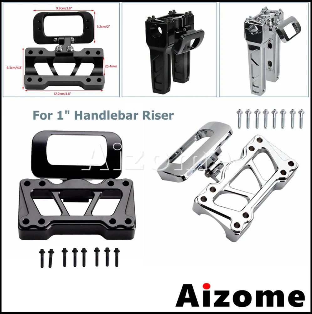 

Motorcycle 25mm 1" Handlebar Top Clamp Bar Gauge Mount Housing Kit For Harley Softail Breakout Street Bob Low Rider 2018-2022