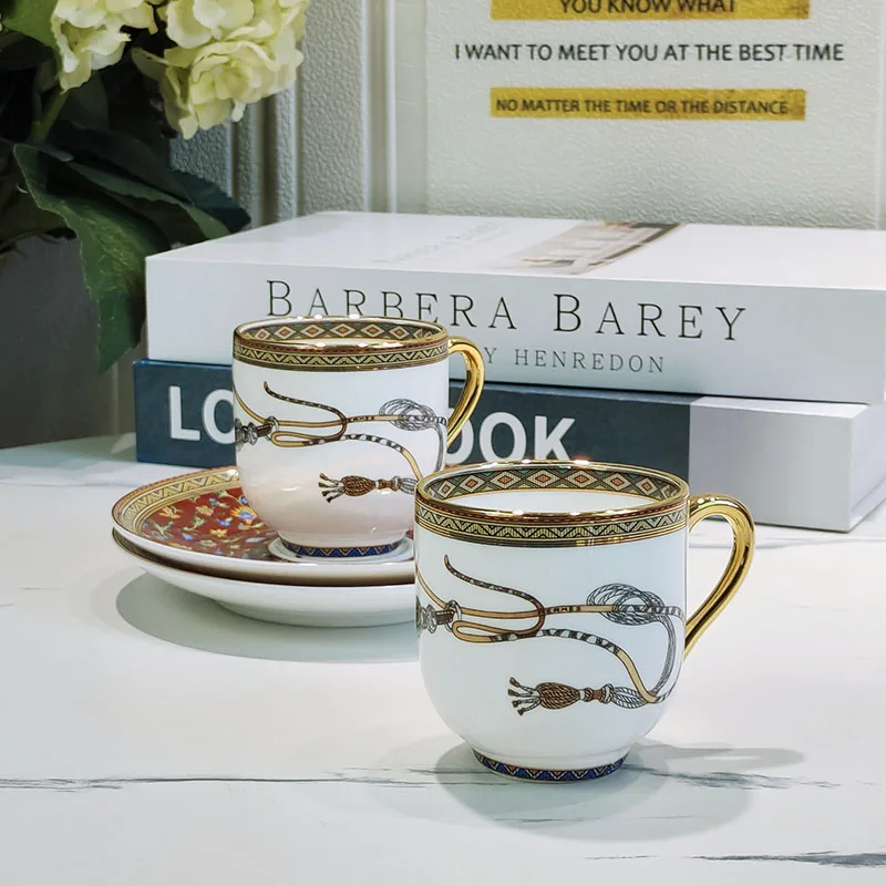 Coffee Cup Exquisite Ceramic Espresso High Value Drinking Cups with Handle Mug for Office Novelty Gift with Original Box