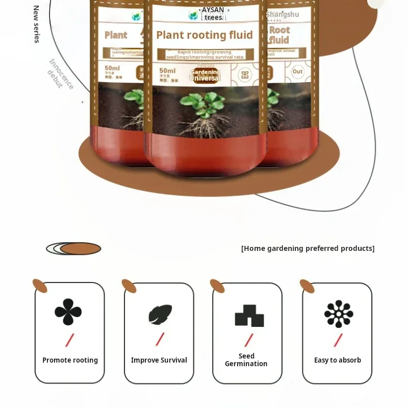 Fast Rooting Stimulator Plant Rapid Fertilizer Agent Root Stimulator for Plants Supplement Houseplant Garden Potting Supplies