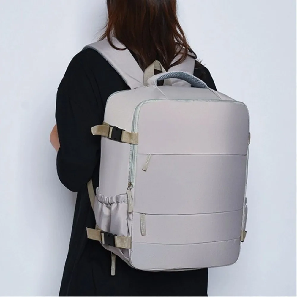 Multi Functional Travel Boarding Backpack Lightweight Short Distance Travel Backpack Large Capacity Solid Color