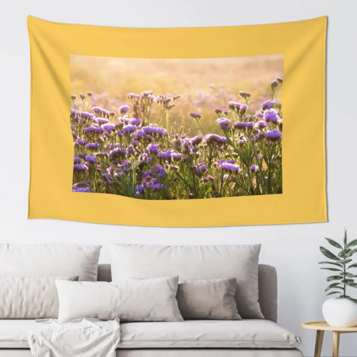 

Purple Sea Lavender in the Sunlight Tapestry Aesthetic Room Decoration Anime Decor Bedroom Organization And Decoration Tapestry