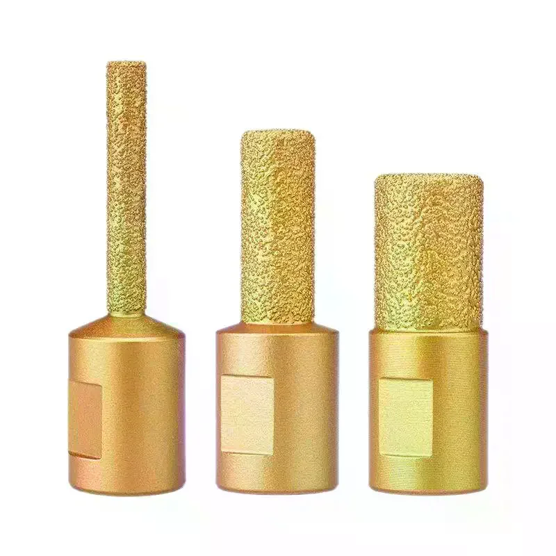 1Pcs High Output Vacuum Brazed Burr Rotary Grinding Head, Round Shank Trimming and Grooving Tool for Angle Grinder