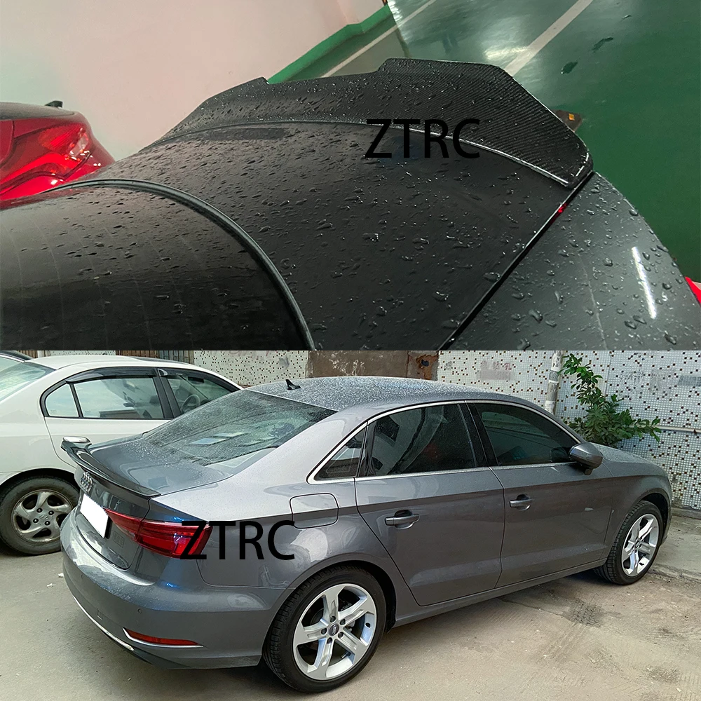 Car Spoiler For Audi A3 S3 RS3 Limousine PSM Style Real carbon fiber material Rear Spoiler Trunk wing 2013-2020