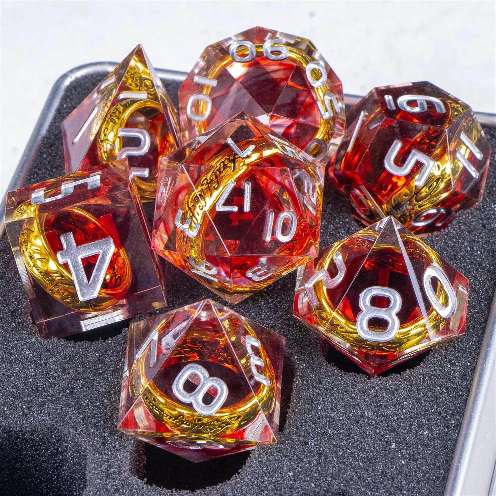 

Набор из 7 винтажных колец-кубиков для игр DND RPG, готические кольца на палец, ювелирные украшения для мужчин и женщин, подарок для геймеров