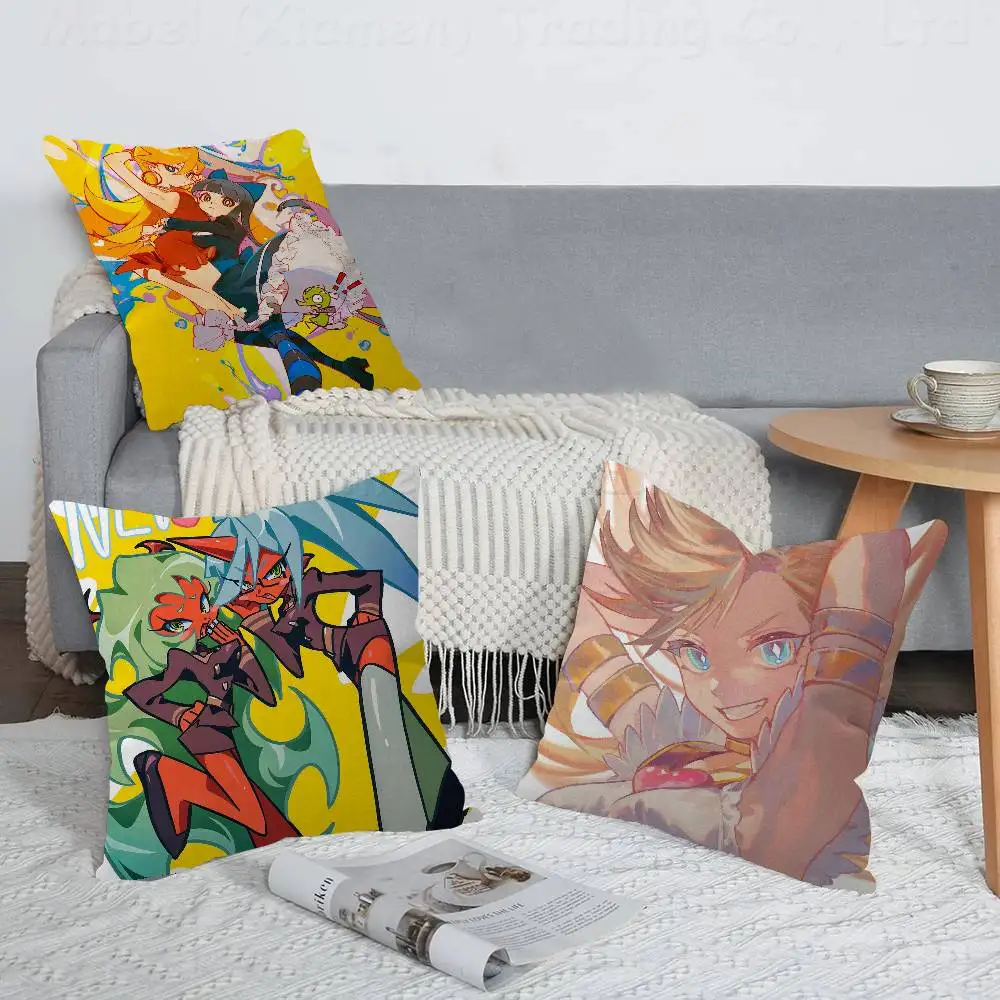 Anime Panty & Stocking With Garterbelt Office Cushion Pillowcase Car Cushion Cover45X45CM Lumbar Pillowcase Sofa Pillowcover
