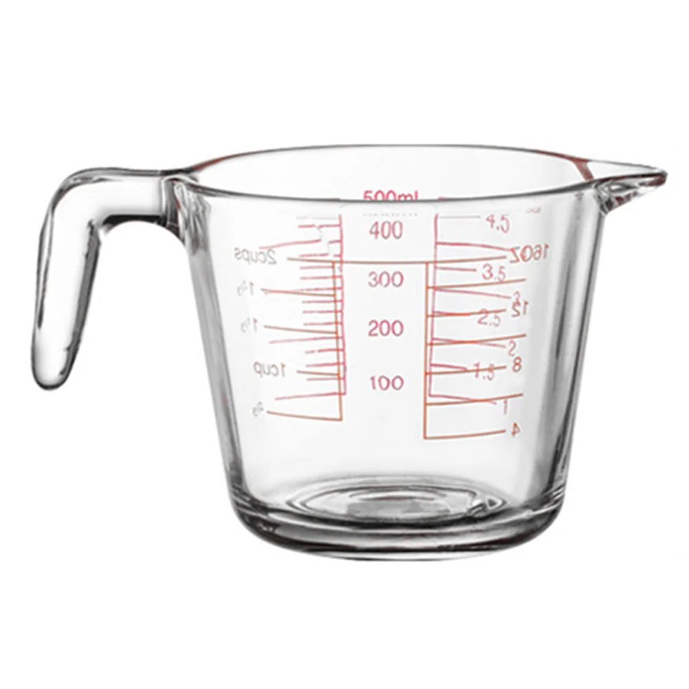 Heavy Duty Glass Measuring Jug 500ML Designed for Heat Resistance and Clear Measurement Readings in Cooking and Baking