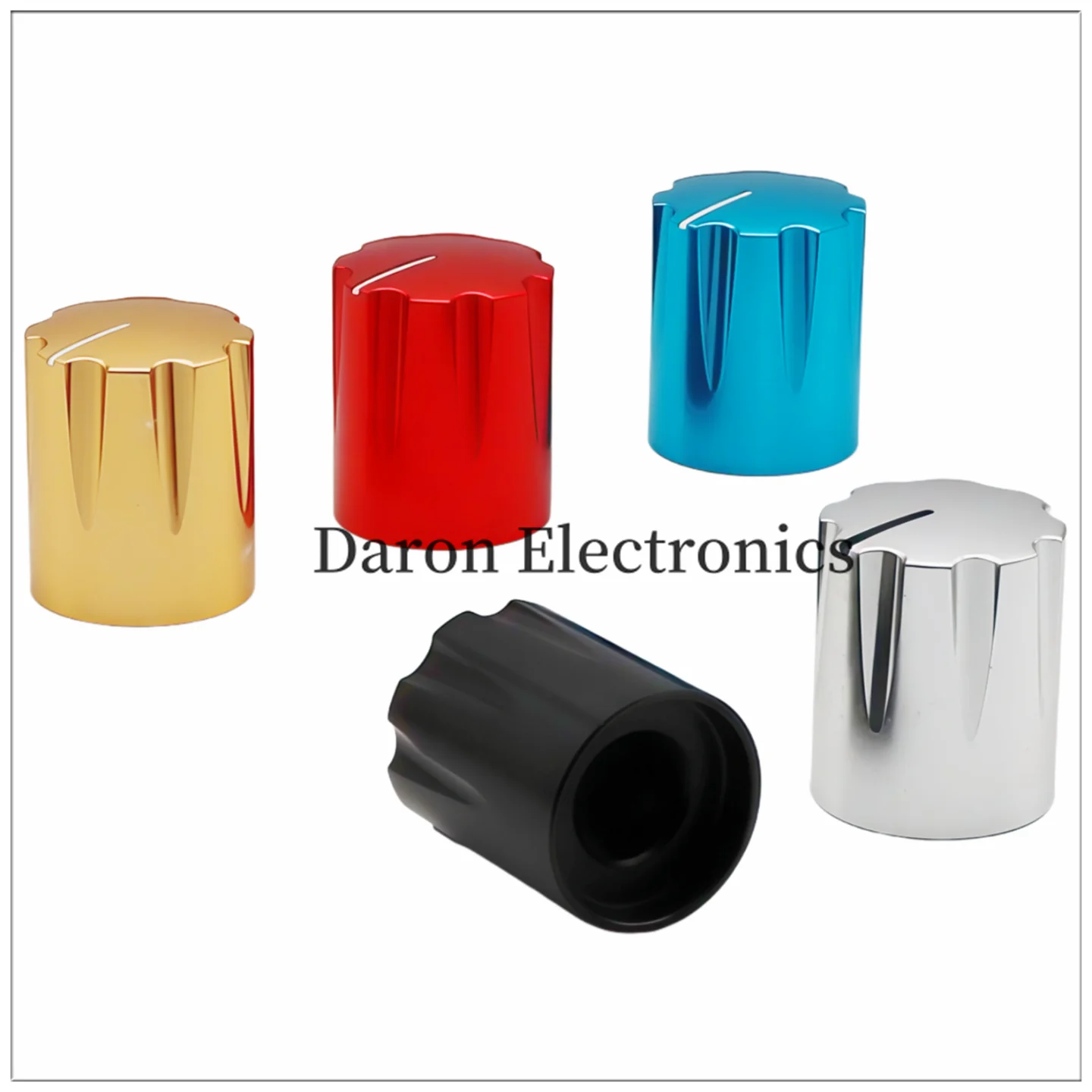 Switch rotating adjustment cap 12.5*15.5 aluminum alloy solid round hole 6.0mm/6.35mm