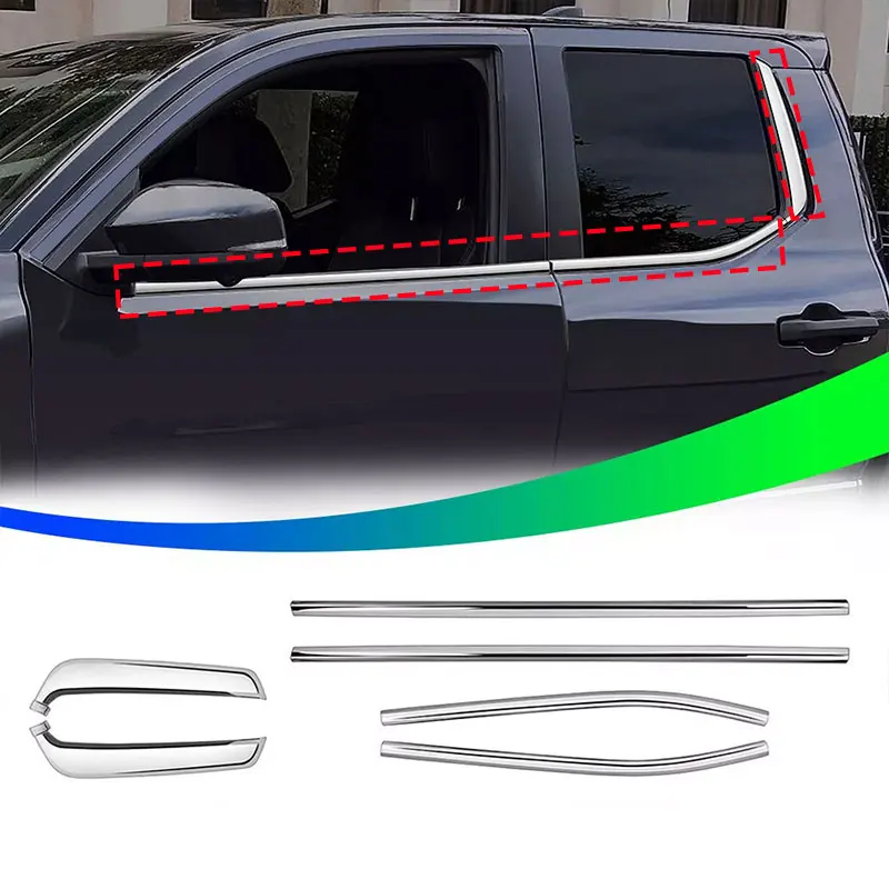 For Toyota Tacoma 2024 2025 Stainless Steel Window trim strips Bottom Window Sill Trims Car Accessories