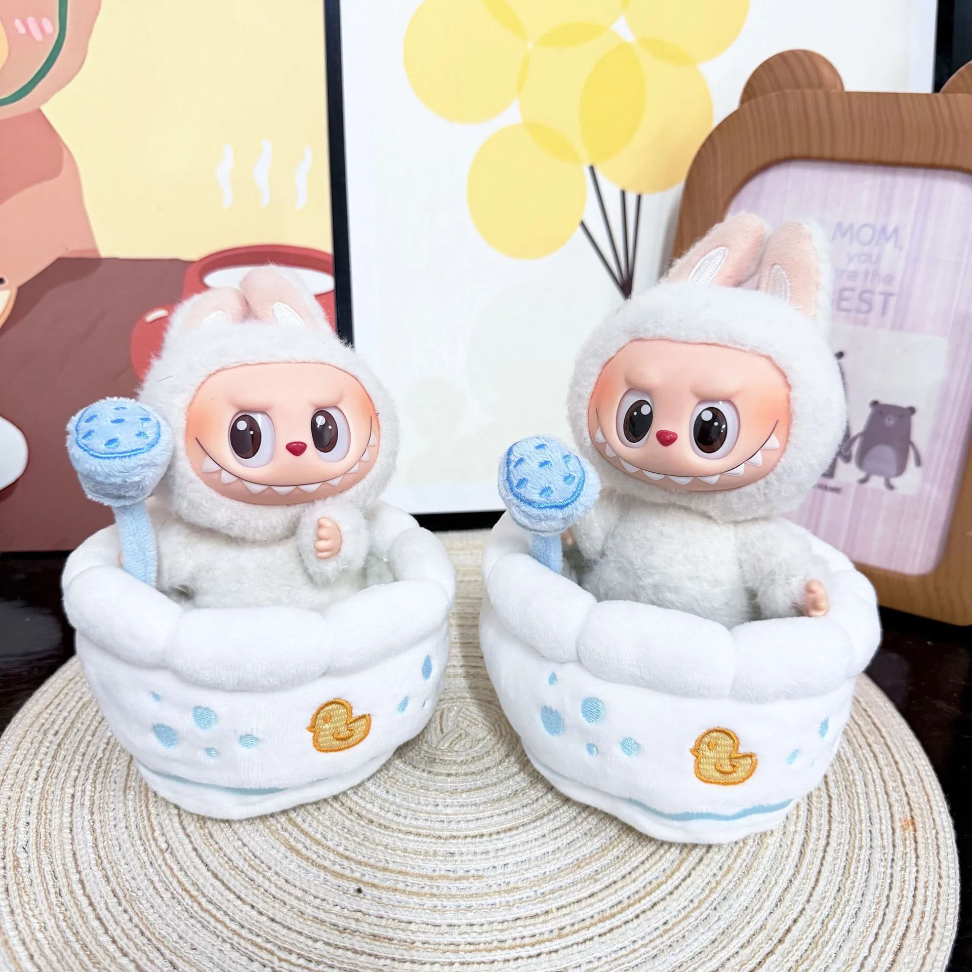 

Clothes For Labubu 15/17Cm Dolls Gen 1-3 Accessories Little Duck Shower Small Bathtub Apparel Hanging Accessories