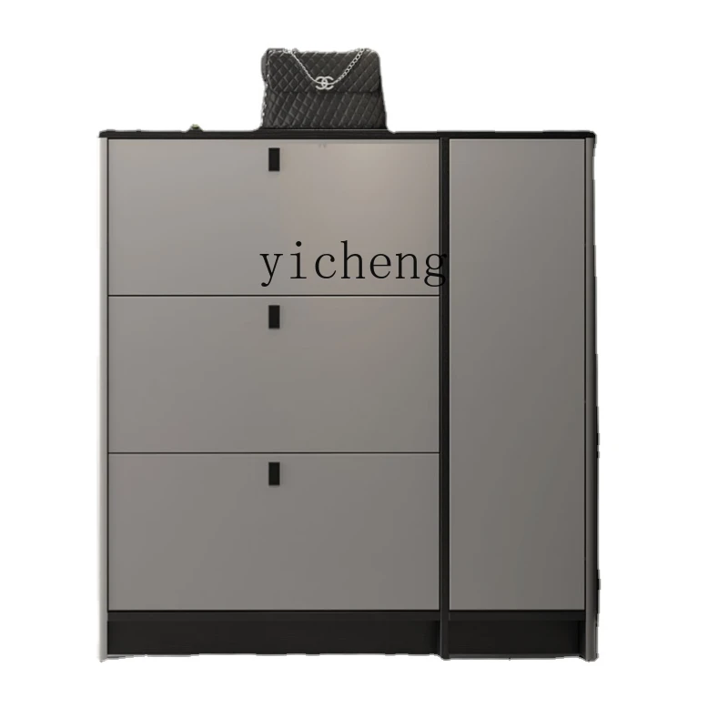 

Yy Ultra-Thin Shoe Cabinet Modern Minimalist Solid Wood Thin Home Doorway Extremely Narrow Cabinet