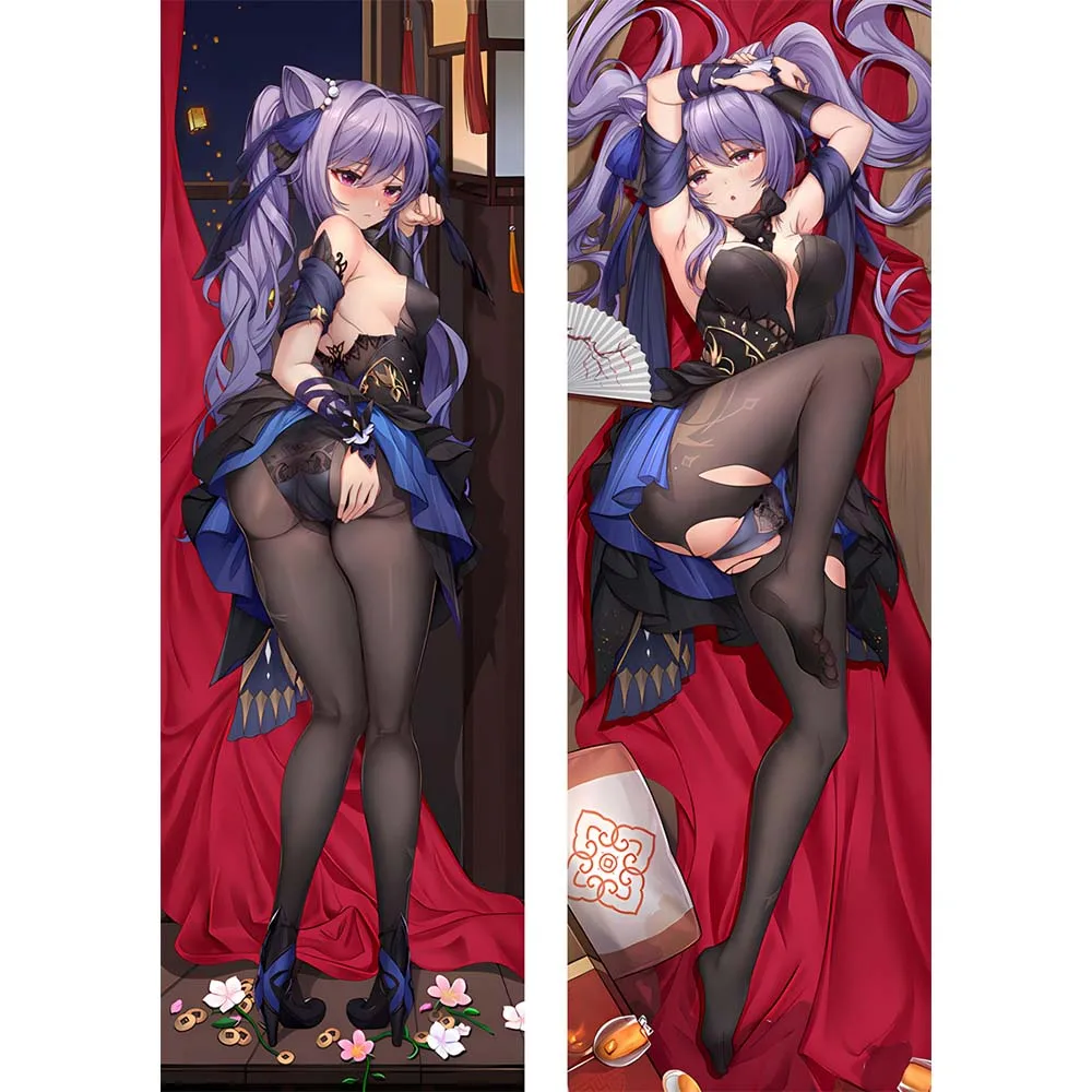 

Подушка Genshin Impact с Аниме Dakimakura Keqing, подушка для обнимания тела, наволочка, постельное белье, украшение, искусственная кожа