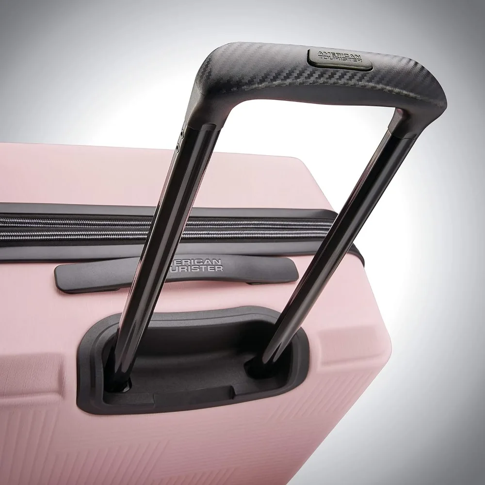 حقيبة حمل صلبة قابلة للتوسيع مع عجلات دوارة، أحمر خدود وردي، 21 بوصة - خفيفة الوزن ومتينة للسفر للنساء