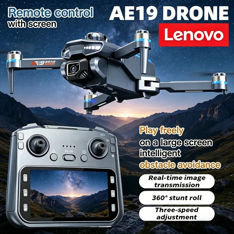 

Lenovo AE19 DroneRC Quadcopter Helicopter Obstacle Avoidance Brushless Motor Aerial Photography 8K FPV WiFi 5G HD Camera Drone.
