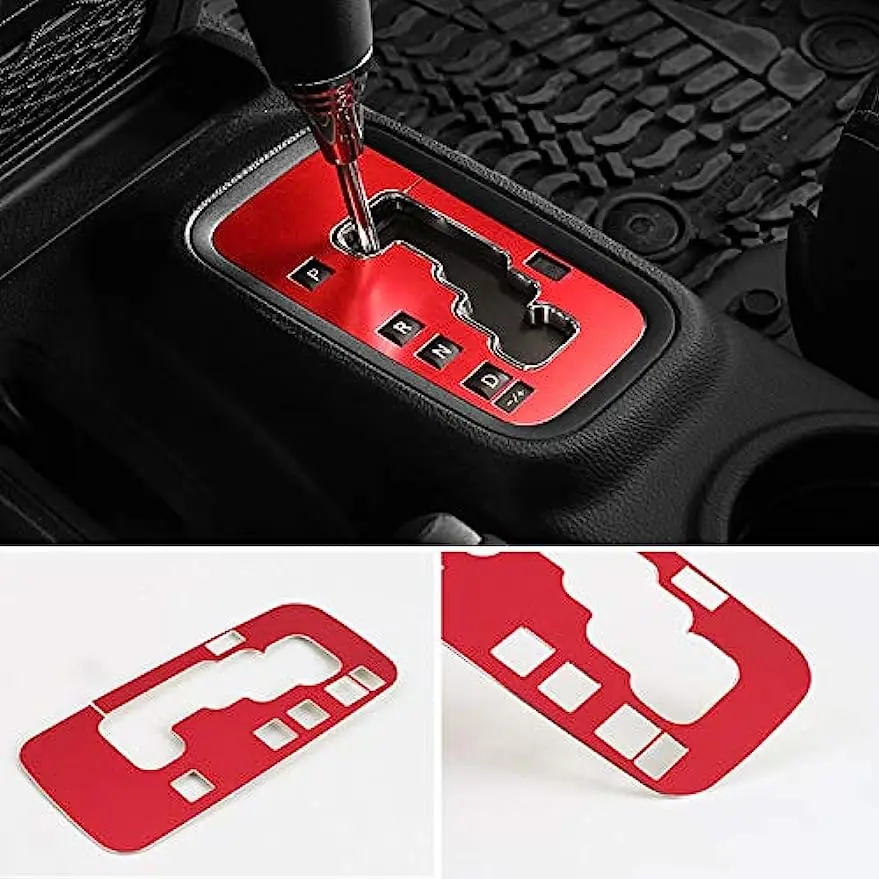 Trim Gear Frame Cover Gear Shift Box Cover for Jeep Wrangler 2012-2018 JK JKU  Sport Gear Shift Panel Trim Interior Decoration