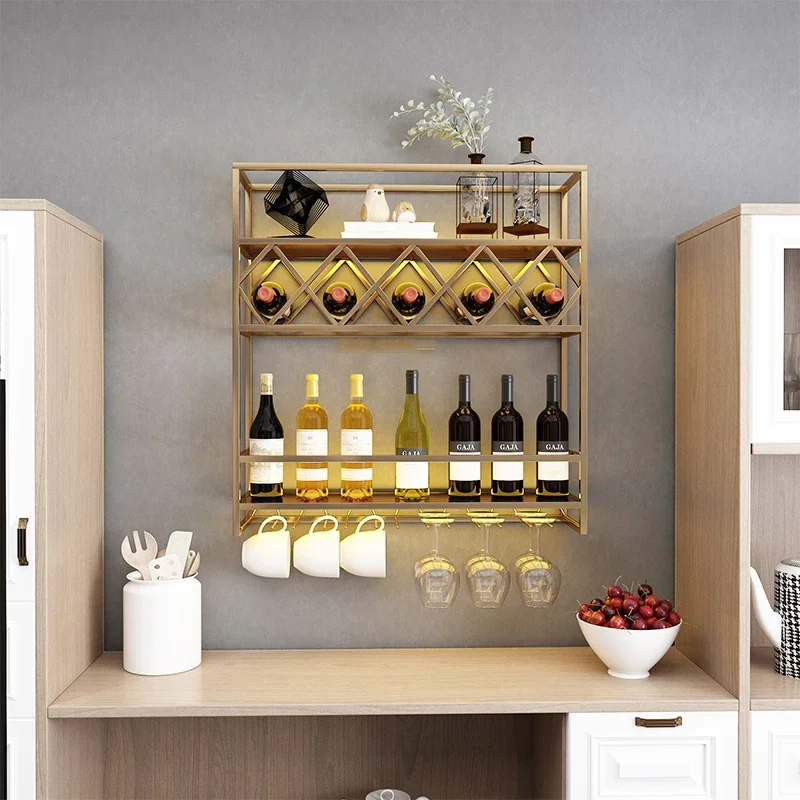 Hanging Corner Bar Cabinet Cellar Modern Cocktail Storage Wine Cabinets Liquor Wall Mounted Mueble Para Vino Kitchen Furniture