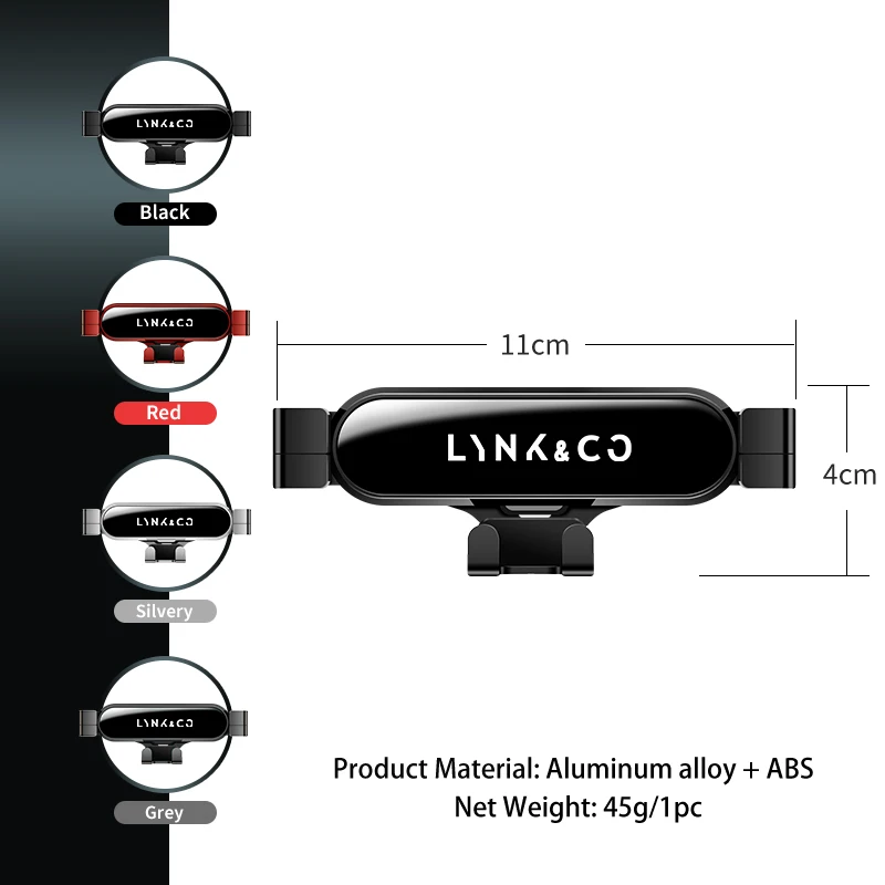 الجاذبية حامل هاتف السيارة تنفيس الهواء جبل كليب حامل هاتف GPS دعم ل LYNK & CO 01 02 03 + 05 06 09 PHEV 09 MHEV