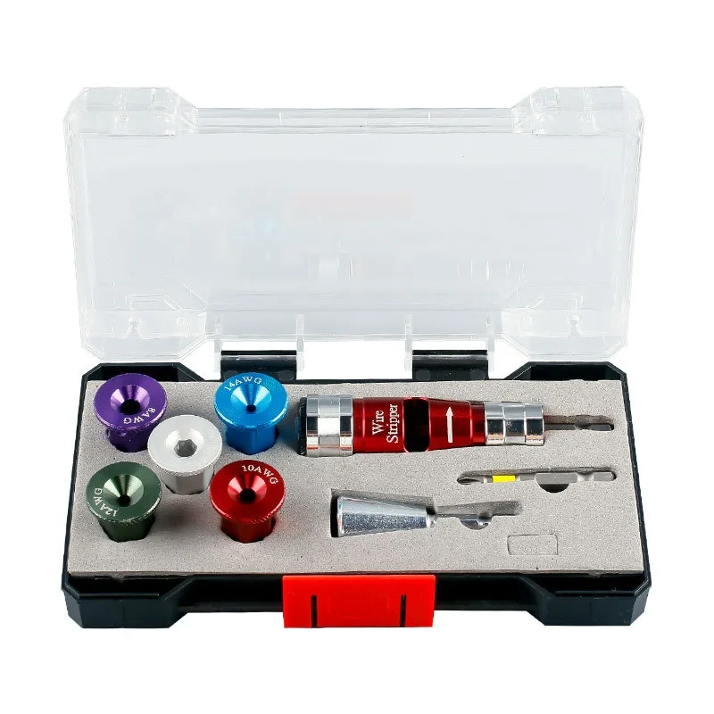 

8 in 1 Wire Stripping and Twisting Tool Electric Wire Stripper Multi-gauge Cable Peeling Machine for Electrician Wireman