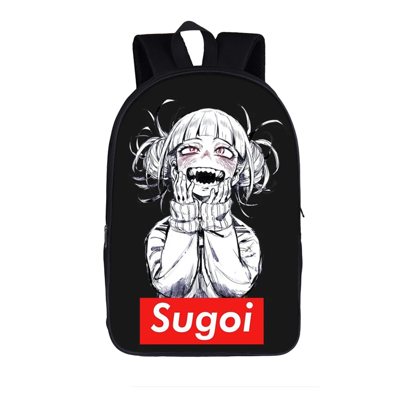 Mochilas escolares Kawaii Sugoi Senpai con estampado de Anime Waifu para niñas y niños, bolso para ordenador portátil para adolescentes, mochila informal, mochila de almacenamiento para hombres y mujeres