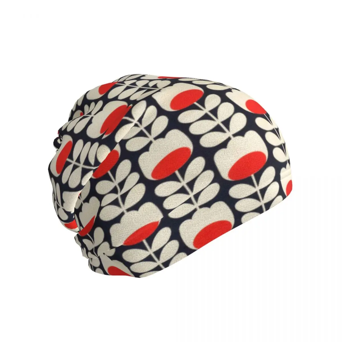 Orla Kiely, Multi Stem Flowers, Red,white Bandana Neck Cover Printed Mask Scarf Warm Headband Unisex Adult All Season