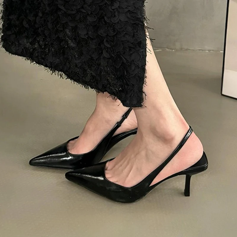 Women Leopard Sandals Sexy High Heels Shoes Woman Pointed Toe Slippers Summer 2026 Luxury Brand Party Shoes Fashion Pumps Slides
