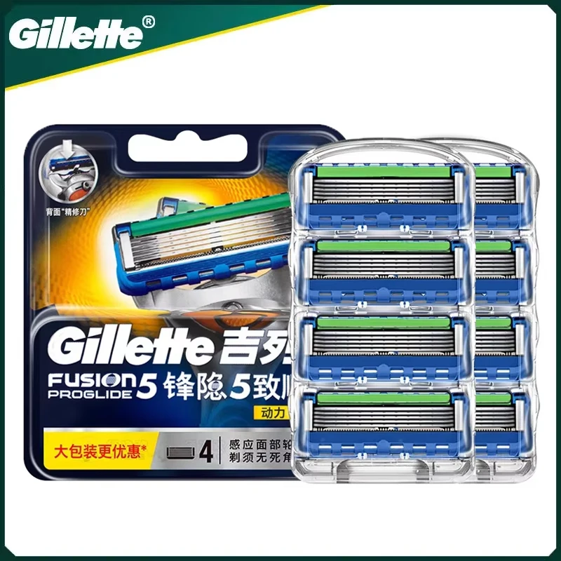 

Gillette Fusion5 ProGlide Power Shaver Head Replacement Refills 5 Layers Upgrade Razor Blade with Lubrication Strip 4/8/16pcs