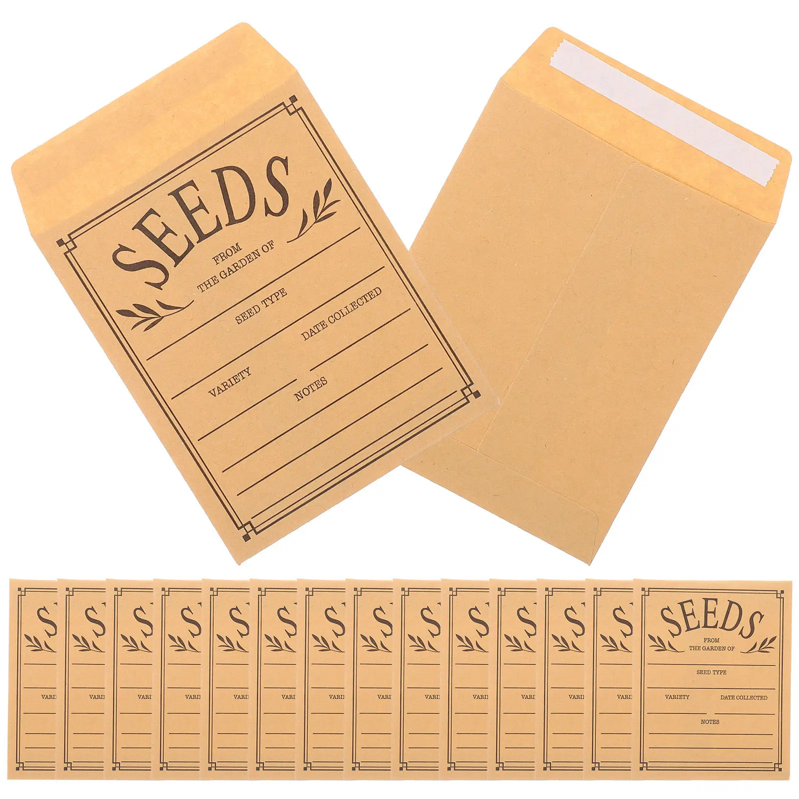 

50Pcs Seed Envelopes Kraft Paper Small Envelopes for Seeds Storage Gardening Organizing Home Gardeners Professional Growers