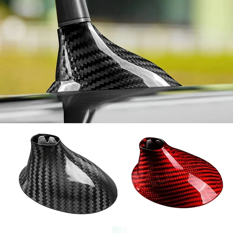 

Real Hard Carbon Fiber For Fiat 500 Abarth 595 2012-2023 Car Roof Antenna Shark Fin Cover Trim For Fiat Carbon Fibre Accessories