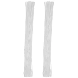 100 Pcs Floral Paper Wrapped Practical Floral Wires DIY Crafting Supplies Flower Stems White Iron Wire Stems Diy Florist Wires