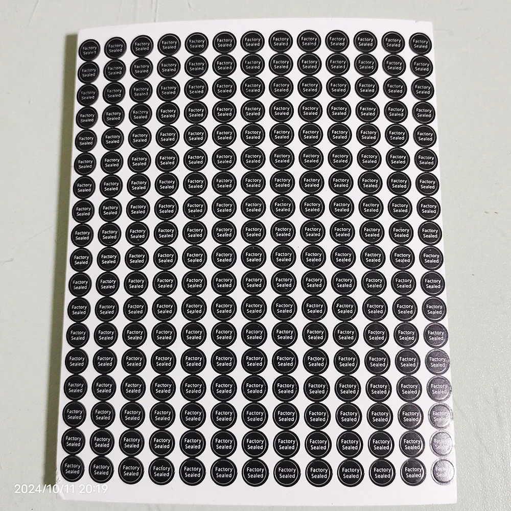 450pcs 5mm Factory Sealed Black Tamper Evident Removal Proof Brittle Paper Label Electronic Device Repair Guanantee Sticker