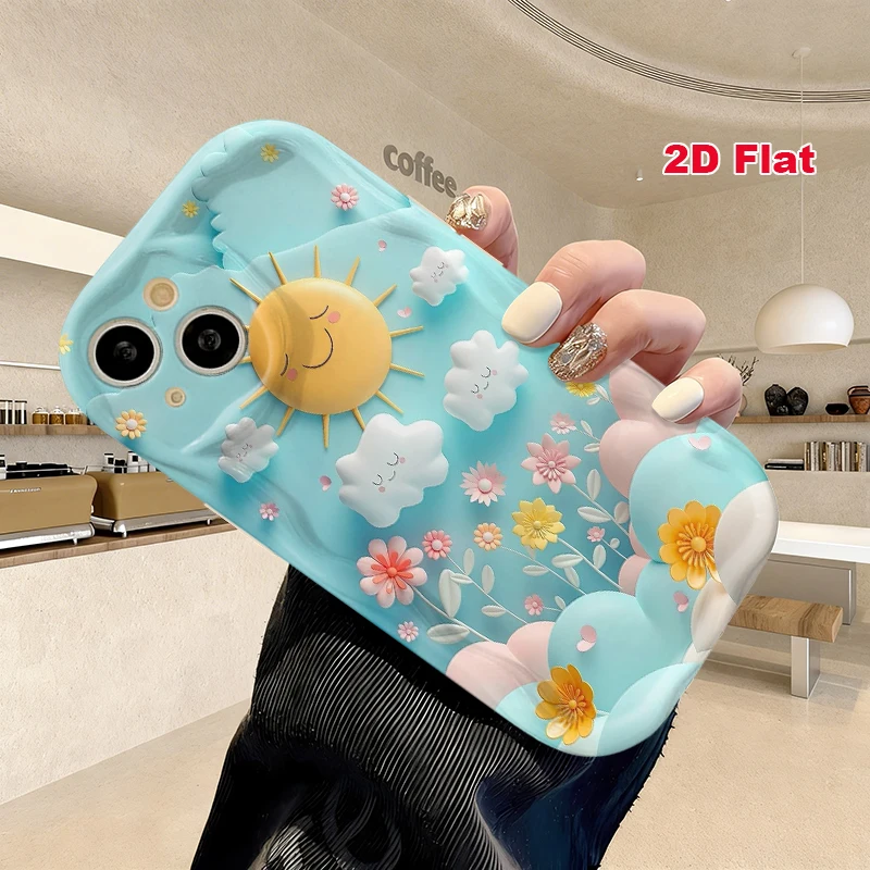 2D Flat Soft Silicone Phone Case For iPhone 17 Pro Max 16 18 Pro 13 11 15 14 Plus 12 17 16E 17Promax Shockproof Transparent Funda Cover