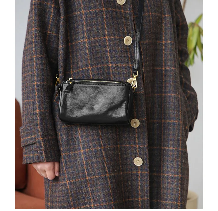 PNDME Vintage handgefertigte Damen-Umhängetasche aus pflanzlich gegerbtem Rindsleder für Outdoor-Reisen, weiche Damen-Umhängetasche aus echtem Leder – Detail 14