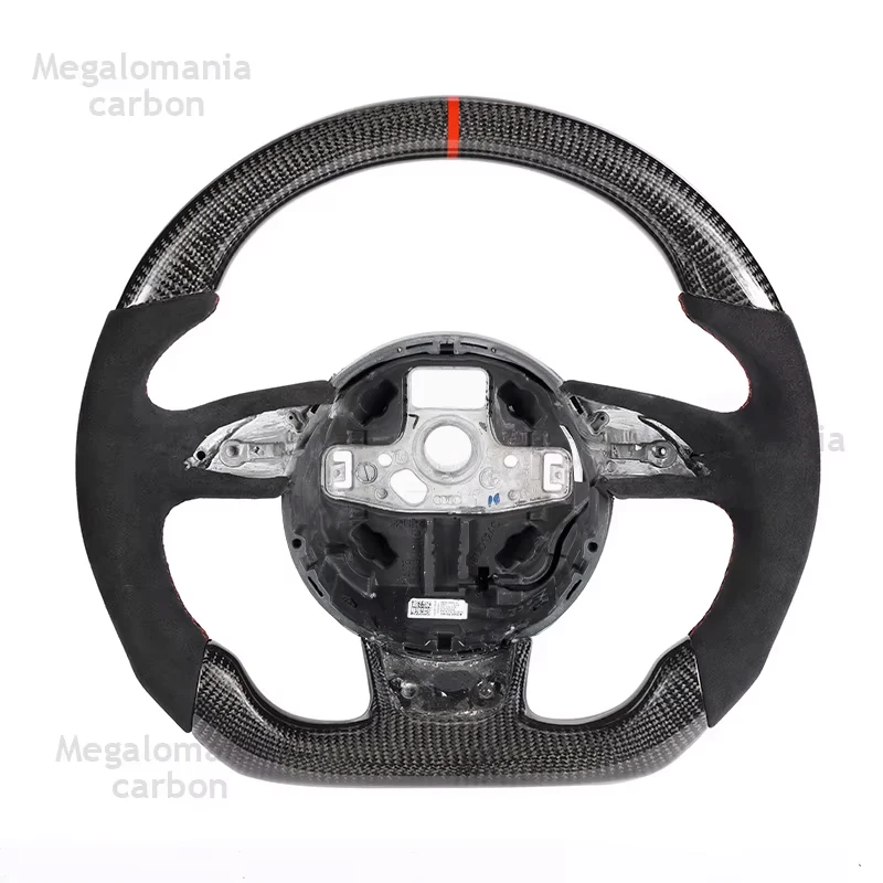 For Audi A3 A4 A5 A1 A6 A7 A8 RS3 RS4 RS5 S3 S4 S5 RS6 RS7 LED Carbon Fiber Steering Wheel