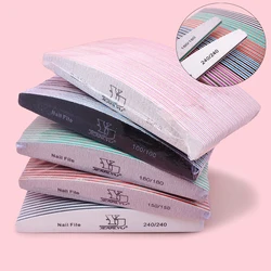 5/25Pcs/Lot Nail File Mix Color 80/100/150/180/240 Grit Professional Sandpaper Cuticle Remover Buffer Files Manicure Tool Set