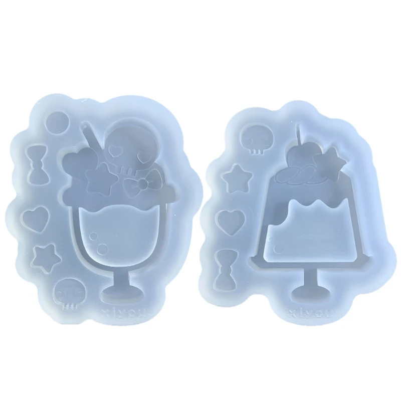 

Ice Cream Shaped Shaker Silicone Moulds Resin Shaker Molds Resin Casting Mould Silicone Material for DIY Pendant Crafts