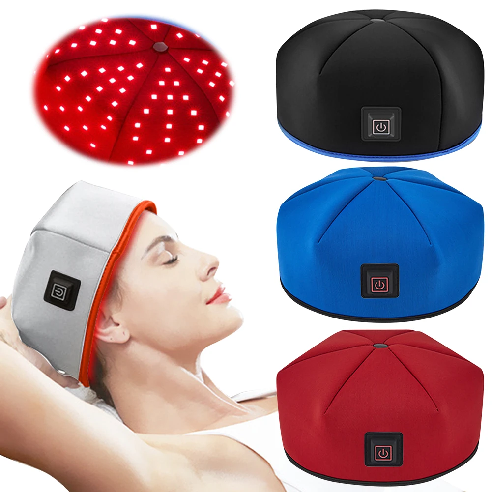 Red Light Therapy Hat Treatment Helmet Anti Hair Loss Anxiety Stress Relief Head Pain Hat Scalp Relax Massager Helmet for Hair