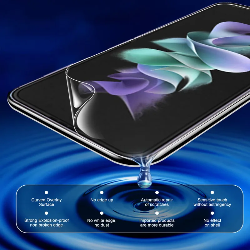 Funda protectora de hidrogel para Samsung, Protector de pantalla para Galaxy Z Flip4 5g Z Flip 3 4, película protectora no de vidrio, 2 uds.