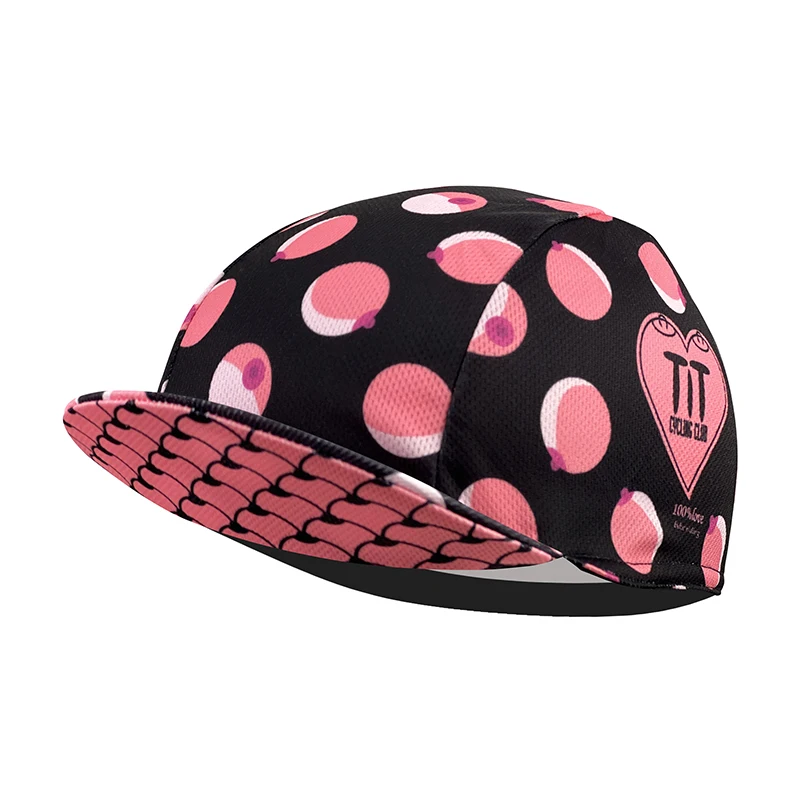 Gorra de ciclismo Retro roja, serie negra, gorras de ciclismo de poliéster más populares, gorra deportiva de secado rápido para bicicleta, ropa para