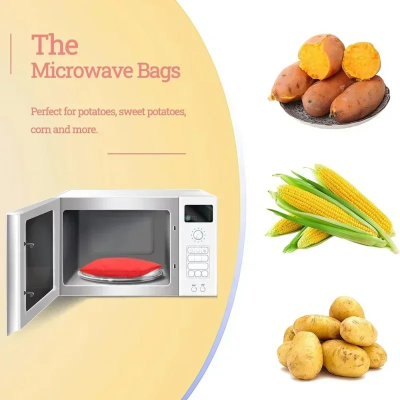 1/3PCS Potato Express Microwave Bag Pouch Reusable And Washable Saving Time Potato Express Oven Cooker Baking Pouch Bag