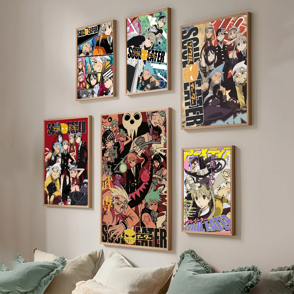 Classic Anime Soul Eater Classic Movie Posters Fancy Wall Sticker For Living Room Bar Decoration Room Wall Decor