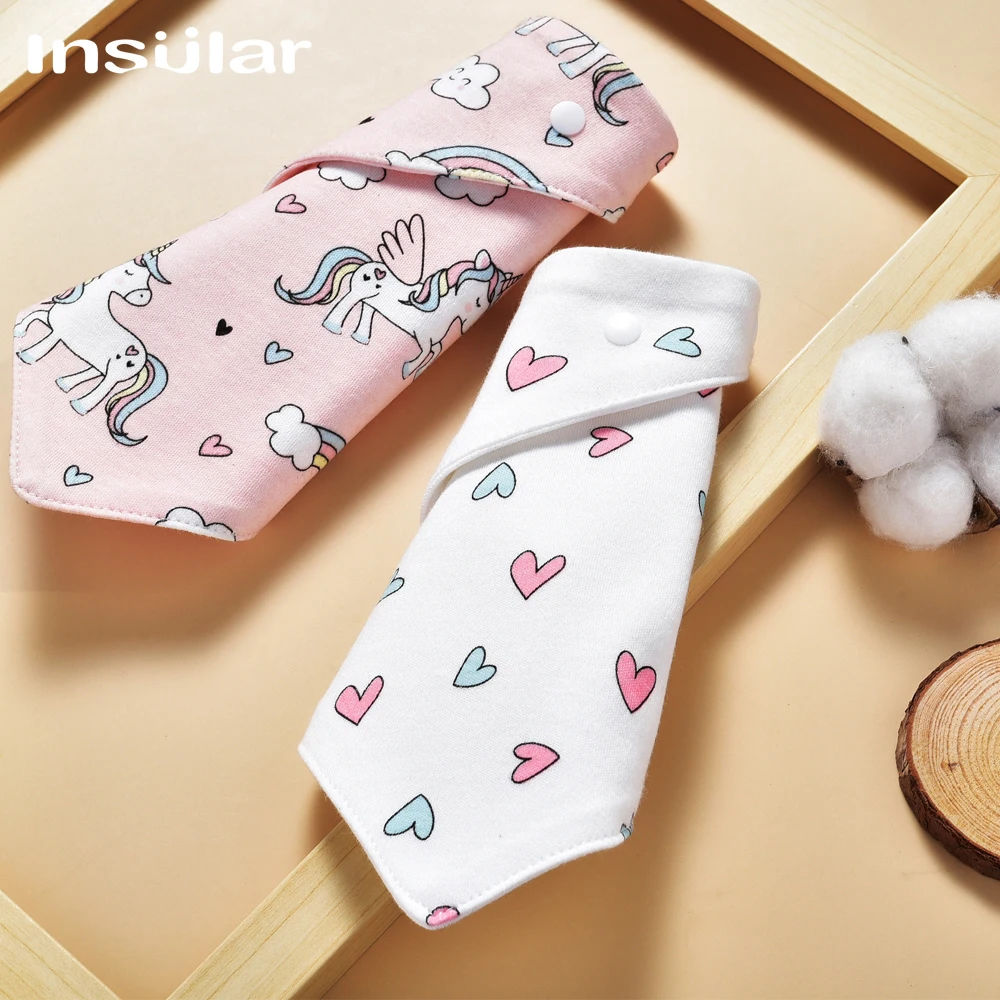 3PCs/Set Insular Cotton Baby Bibs Feeding Smock Infant Burp Cloths Cartoon Saliva Towel Baby Eating Accessory Soft Baby Stuff