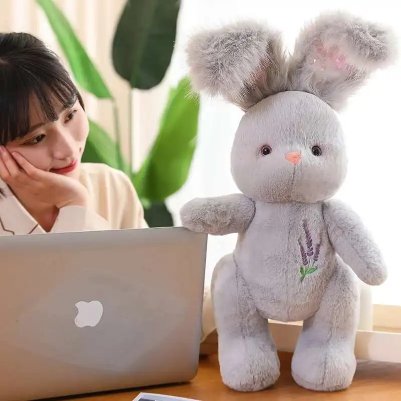 Annie Coniglio Peluche Simpatico Orecchie Lunghe Coniglio Bambola Bambini Comfort Lenitivo Giocattoli Morbido Peluche Giocattolo Ragazza Regalo Decorazioni per la Casa