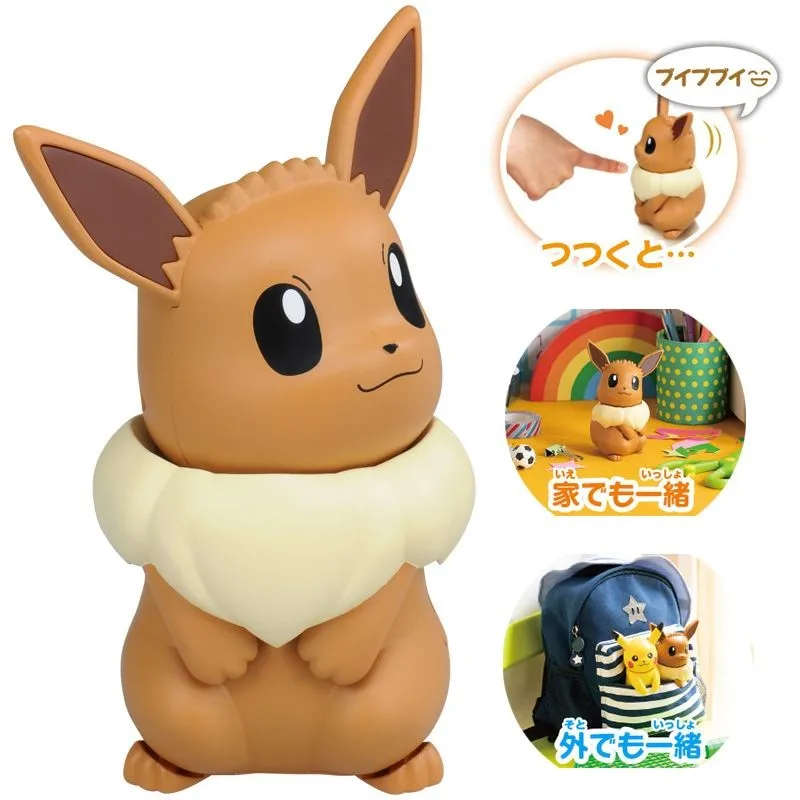 Pokemon PVC Model Toys Piplup Eevee Action Figure Classic Cartoon Figurine Hello Robot Series Cute Interactive Toys Kids Gift