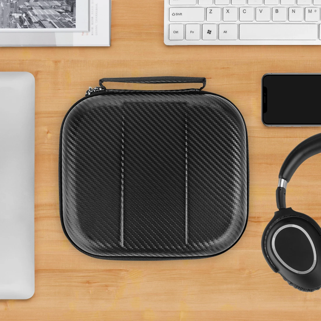 Geekria Headphones Case Pouch for Pioneer HDJ-2000, HDJ-1500, Portable Bluetooth Earphones Bag For Earphone Accessories Storage